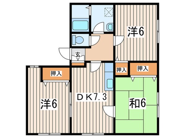 コージー湘南山手の物件間取画像